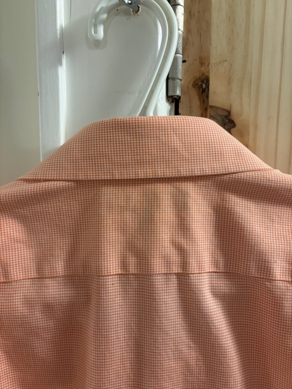 Banana Republic L(Tall) Men's Light Peach Long-Sleeve Dress Shirt - Picture 11 of 14